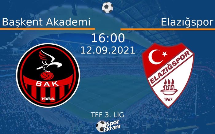 12 Eylül 2021 Başkent Akademi vs Elazığspor maçı Hangi Kanalda Saat Kaçta Yayınlanacak? 12 Eylül 2021 Başkent Akademi vs Elazığspor maçı Hangi Kanalda Saat Kaçta Yayınlanacak?
