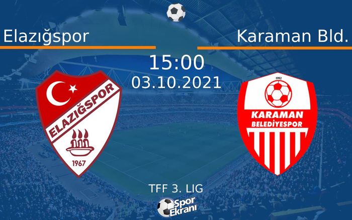 03 Ekim 2021 Elazığspor vs Karaman Bld. maçı Hangi Kanalda Saat Kaçta Yayınlanacak? 03 Ekim 2021 Elazığspor vs Karaman Bld. maçı Hangi Kanalda Saat Kaçta Yayınlanacak?
