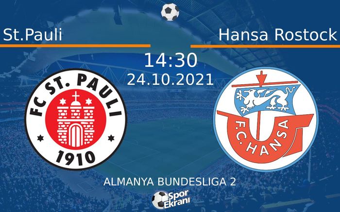 24 Ekim 2021 St.Pauli vs Hansa Rostock maçı Hangi Kanalda Saat Kaçta Yayınlanacak? 24 Ekim 2021 St.Pauli vs Hansa Rostock maçı Hangi Kanalda Saat Kaçta Yayınlanacak?
