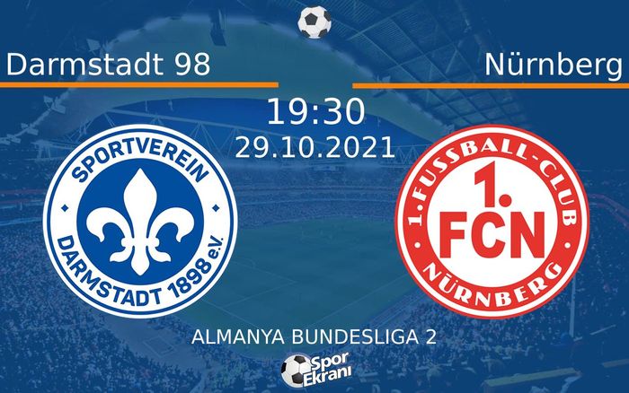 29 Ekim 2021 Darmstadt 98 vs Nürnberg maçı Hangi Kanalda Saat Kaçta Yayınlanacak? 29 Ekim 2021 Darmstadt 98 vs Nürnberg maçı Hangi Kanalda Saat Kaçta Yayınlanacak?
