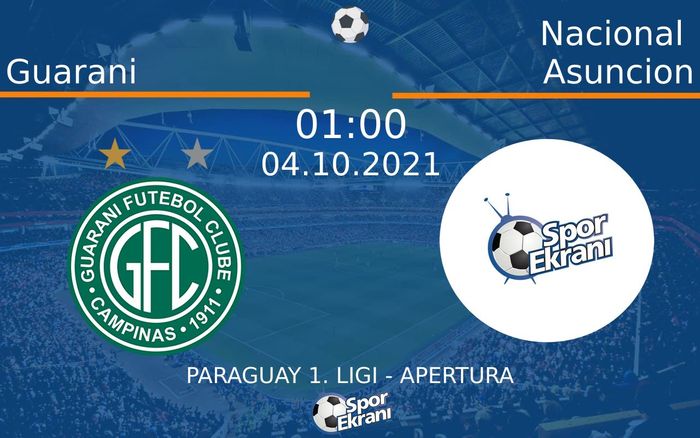 04 Ekim 2021 Guarani vs Nacional Asuncion maçı Hangi Kanalda Saat Kaçta Yayınlanacak? 04 Ekim 2021 Guarani vs Nacional Asuncion maçı Hangi Kanalda Saat Kaçta Yayınlanacak?