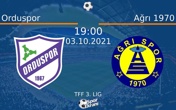 03 Ekim 2021 Orduspor vs Ağrı 1970 maçı Hangi Kanalda Saat Kaçta Yayınlanacak? 03 Ekim 2021 Orduspor vs Ağrı 1970 maçı Hangi Kanalda Saat Kaçta Yayınlanacak?