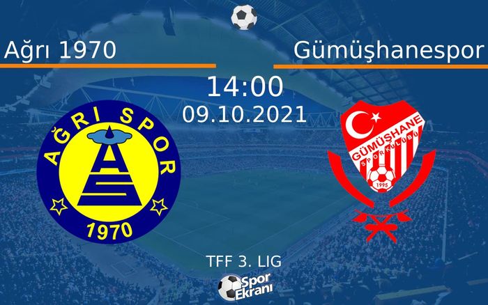 09 Ekim 2021 Ağrı 1970 vs Gümüşhanespor maçı Hangi Kanalda Saat Kaçta Yayınlanacak? 09 Ekim 2021 Ağrı 1970 vs Gümüşhanespor maçı Hangi Kanalda Saat Kaçta Yayınlanacak?