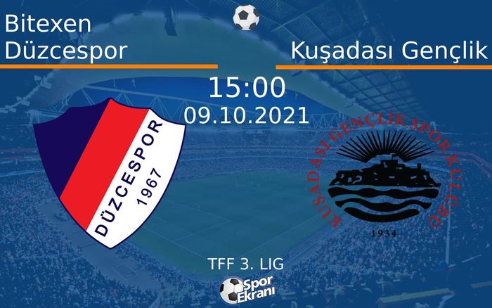 09 Ekim 2021 Bitexen Düzcespor vs Kuşadası Gençlik maçı Hangi Kanalda Saat Kaçta Yayınlanacak? 09 Ekim 2021 Bitexen Düzcespor vs Kuşadası Gençlik maçı Hangi Kanalda Saat Kaçta Yayınlanacak?
