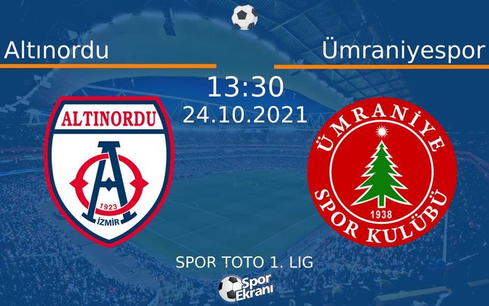 24 Ekim 2021 Altınordu vs Ümraniyespor maçı Hangi Kanalda Saat Kaçta Yayınlanacak? 24 Ekim 2021 Altınordu vs Ümraniyespor maçı Hangi Kanalda Saat Kaçta Yayınlanacak?