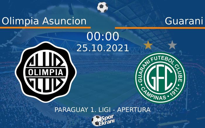 25 Ekim 2021 Olimpia Asuncion vs Guarani maçı Hangi Kanalda Saat Kaçta Yayınlanacak? 25 Ekim 2021 Olimpia Asuncion vs Guarani maçı Hangi Kanalda Saat Kaçta Yayınlanacak?