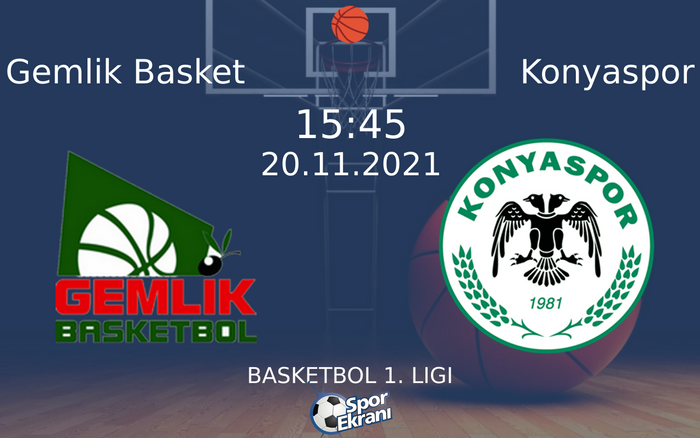 20 Kasım 2021 Gemlik Basket vs Konyaspor maçı Hangi Kanalda Saat Kaçta Yayınlanacak? 20 Kasım 2021 Gemlik Basket vs Konyaspor maçı Hangi Kanalda Saat Kaçta Yayınlanacak?