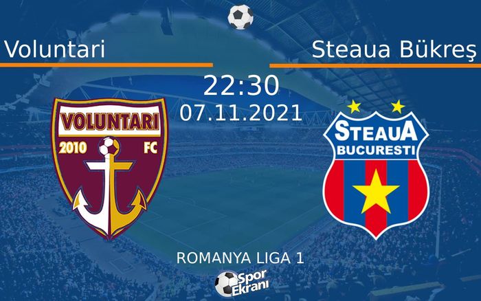 07 Kasım 2021 Voluntari vs Steaua Bükreş maçı Hangi Kanalda Saat Kaçta Yayınlanacak? 07 Kasım 2021 Voluntari vs Steaua Bükreş maçı Hangi Kanalda Saat Kaçta Yayınlanacak?