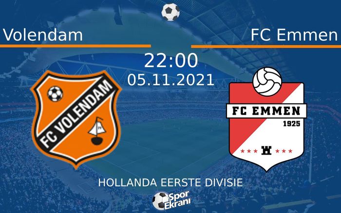 05 Kasım 2021 Volendam vs FC Emmen maçı Hangi Kanalda Saat Kaçta Yayınlanacak? 05 Kasım 2021 Volendam vs FC Emmen maçı Hangi Kanalda Saat Kaçta Yayınlanacak?