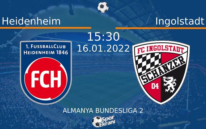 16 Ocak 2022 Heidenheim vs Ingolstadt maçı Hangi Kanalda Saat Kaçta Yayınlanacak? 16 Ocak 2022 Heidenheim vs Ingolstadt maçı Hangi Kanalda Saat Kaçta Yayınlanacak?