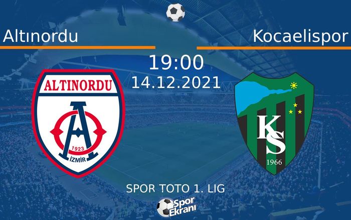 14 Aralık 2021 Altınordu vs Kocaelispor maçı Hangi Kanalda Saat Kaçta Yayınlanacak? 14 Aralık 2021 Altınordu vs Kocaelispor maçı Hangi Kanalda Saat Kaçta Yayınlanacak?