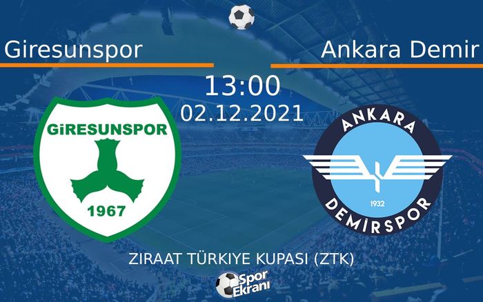 02 Aralık 2021 Giresunspor vs Ankara Demir maçı Hangi Kanalda Saat Kaçta Yayınlanacak? 02 Aralık 2021 Giresunspor vs Ankara Demir maçı Hangi Kanalda Saat Kaçta Yayınlanacak?
