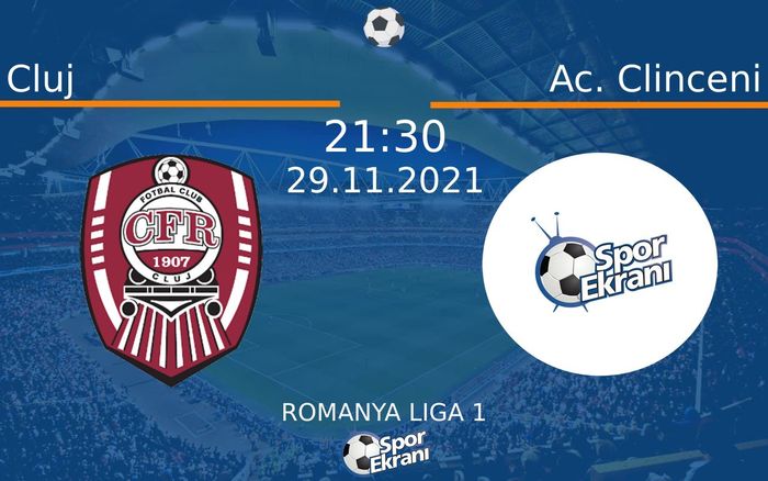 29 Kasım 2021 Cluj vs Ac. Clinceni maçı Hangi Kanalda Saat Kaçta Yayınlanacak? 29 Kasım 2021 Cluj vs Ac. Clinceni maçı Hangi Kanalda Saat Kaçta Yayınlanacak?