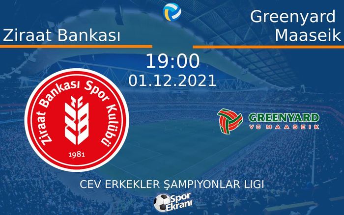 01 Aralık 2021 Ziraat Bankası vs Greenyard Maaseik maçı Hangi Kanalda Saat Kaçta Yayınlanacak? 01 Aralık 2021 Ziraat Bankası vs Greenyard Maaseik maçı Hangi Kanalda Saat Kaçta Yayınlanacak?