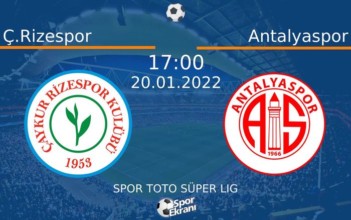 20 Ocak 2022 Ç.Rizespor vs Antalyaspor maçı Hangi Kanalda Saat Kaçta Yayınlanacak? 20 Ocak 2022 Ç.Rizespor vs Antalyaspor maçı Hangi Kanalda Saat Kaçta Yayınlanacak?