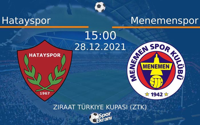 28 Aralık 2021 Hatayspor vs Menemenspor maçı Hangi Kanalda Saat Kaçta Yayınlanacak? 28 Aralık 2021 Hatayspor vs Menemenspor maçı Hangi Kanalda Saat Kaçta Yayınlanacak?