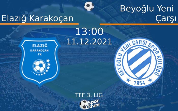 11 Aralık 2021 Elazığ Karakoçan vs Beyoğlu Yeni Çarşı maçı Hangi Kanalda Saat Kaçta Yayınlanacak? 11 Aralık 2021 Elazığ Karakoçan vs Beyoğlu Yeni Çarşı maçı Hangi Kanalda Saat Kaçta Yayınlanacak?