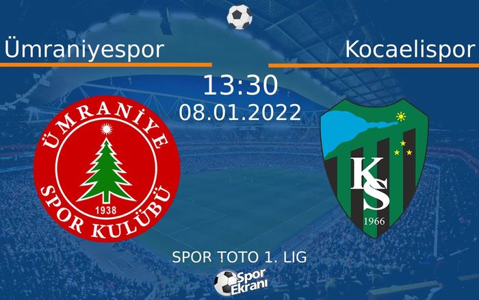 08 Ocak 2022 Ümraniyespor vs Kocaelispor maçı Hangi Kanalda Saat Kaçta Yayınlanacak? 08 Ocak 2022 Ümraniyespor vs Kocaelispor maçı Hangi Kanalda Saat Kaçta Yayınlanacak?