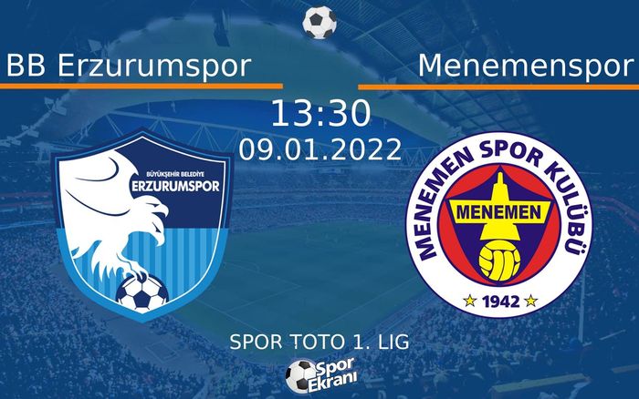 09 Ocak 2022 BB Erzurumspor vs Menemenspor maçı Hangi Kanalda Saat Kaçta Yayınlanacak? 09 Ocak 2022 BB Erzurumspor vs Menemenspor maçı Hangi Kanalda Saat Kaçta Yayınlanacak?