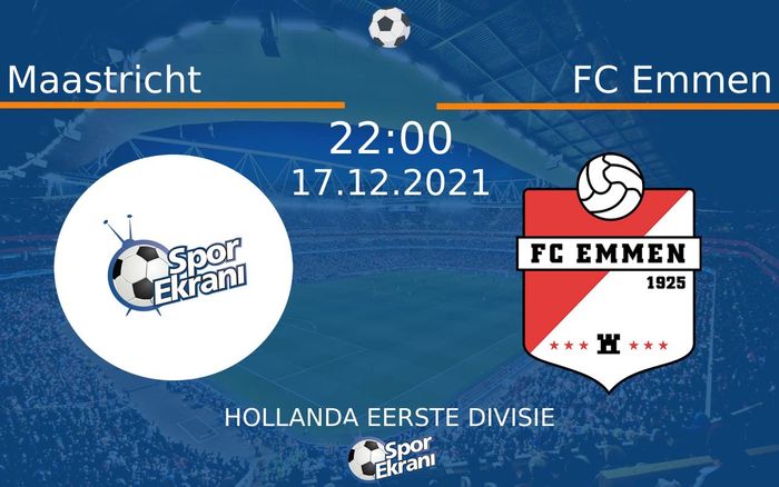 17 Aralık 2021 Maastricht vs FC Emmen maçı Hangi Kanalda Saat Kaçta Yayınlanacak? 17 Aralık 2021 Maastricht vs FC Emmen maçı Hangi Kanalda Saat Kaçta Yayınlanacak?