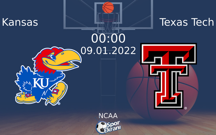 09 Ocak 2022 Kansas vs Texas Tech maçı Hangi Kanalda Saat Kaçta Yayınlanacak? 09 Ocak 2022 Kansas vs Texas Tech maçı Hangi Kanalda Saat Kaçta Yayınlanacak?