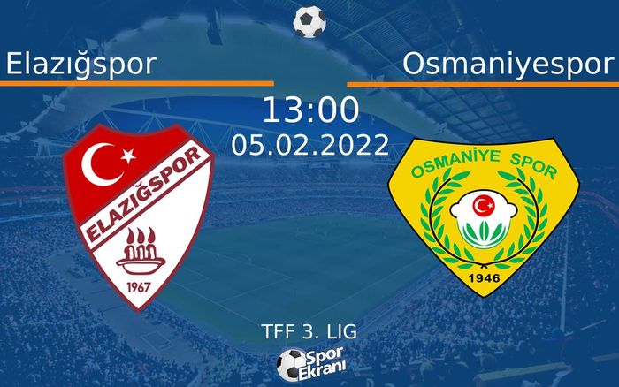 05 Şubat 2022 Elazığspor vs Osmaniyespor maçı Hangi Kanalda Saat Kaçta Yayınlanacak? 05 Şubat 2022 Elazığspor vs Osmaniyespor maçı Hangi Kanalda Saat Kaçta Yayınlanacak?