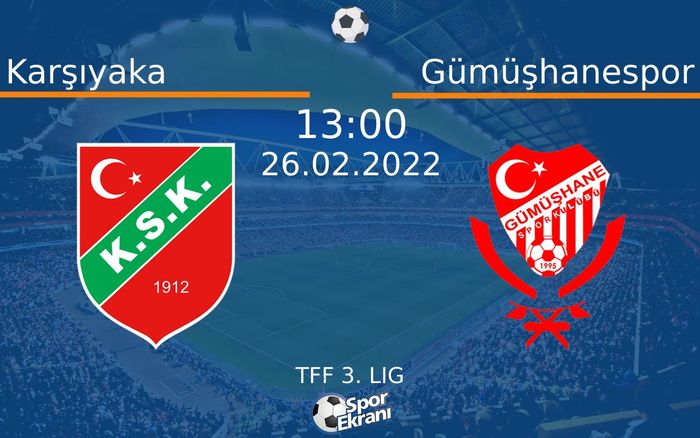 26 Şubat 2022 Karşıyaka vs Gümüşhanespor maçı Hangi Kanalda Saat Kaçta Yayınlanacak? 26 Şubat 2022 Karşıyaka vs Gümüşhanespor maçı Hangi Kanalda Saat Kaçta Yayınlanacak?