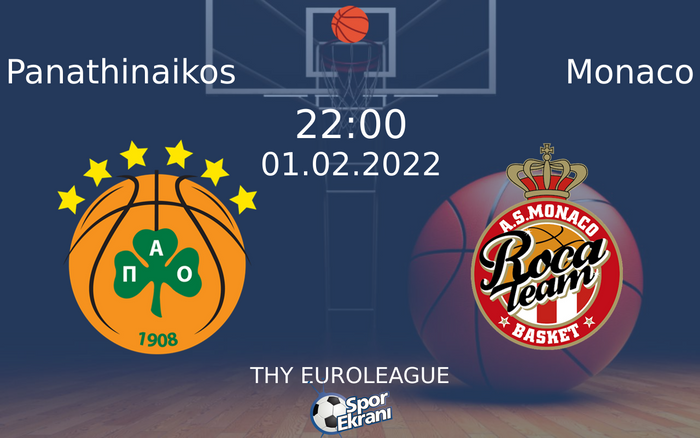 01 Şubat 2022 Panathinaikos vs Monaco maçı Hangi Kanalda Saat Kaçta Yayınlanacak? 01 Şubat 2022 Panathinaikos vs Monaco maçı Hangi Kanalda Saat Kaçta Yayınlanacak?