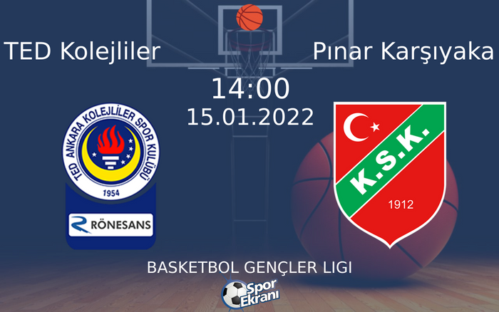 15 Ocak 2022 TED Kolejliler vs Pınar Karşıyaka maçı Hangi Kanalda Saat Kaçta Yayınlanacak? 15 Ocak 2022 TED Kolejliler vs Pınar Karşıyaka maçı Hangi Kanalda Saat Kaçta Yayınlanacak?