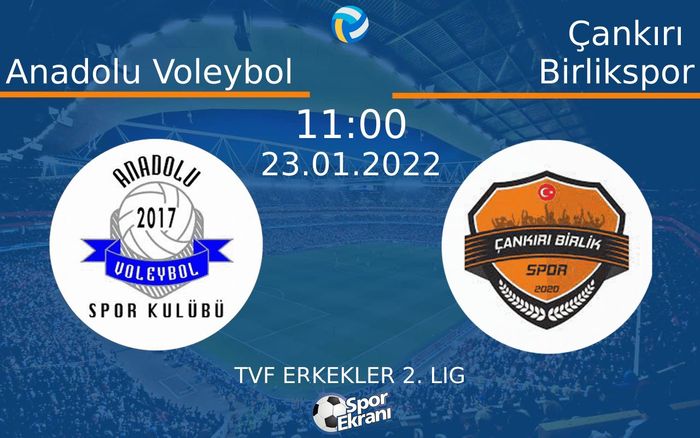 23 Ocak 2022 Anadolu Voleybol vs Çankırı Birlikspor maçı Hangi Kanalda Saat Kaçta Yayınlanacak? 23 Ocak 2022 Anadolu Voleybol vs Çankırı Birlikspor maçı Hangi Kanalda Saat Kaçta Yayınlanacak?