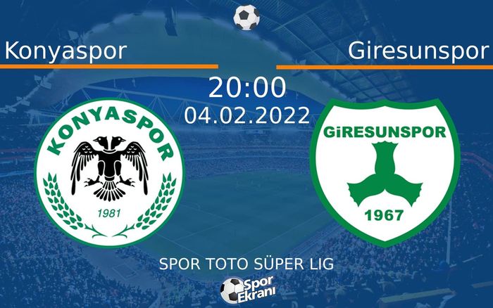 04 Şubat 2022 Konyaspor vs Giresunspor maçı Hangi Kanalda Saat Kaçta Yayınlanacak? 04 Şubat 2022 Konyaspor vs Giresunspor maçı Hangi Kanalda Saat Kaçta Yayınlanacak?
