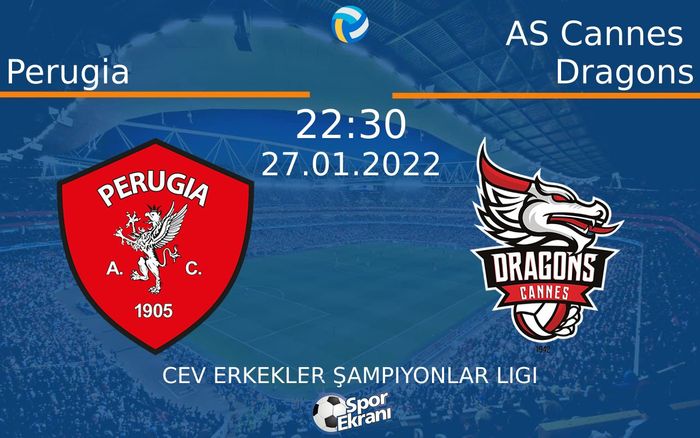 27 Ocak 2022 Perugia vs AS Cannes Dragons maçı Hangi Kanalda Saat Kaçta Yayınlanacak? 27 Ocak 2022 Perugia vs AS Cannes Dragons maçı Hangi Kanalda Saat Kaçta Yayınlanacak?