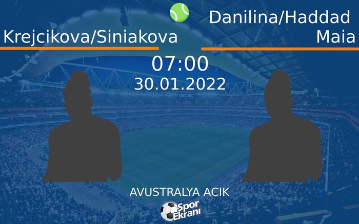 30 Ocak 2022 Krejcikova/Siniakova vs Danilina/Haddad Maia maçı Hangi Kanalda Saat Kaçta Yayınlanacak? 30 Ocak 2022 Krejcikova/Siniakova vs Danilina/Haddad Maia maçı Hangi Kanalda Saat Kaçta Yayınlanacak?
