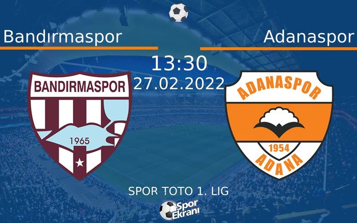 27 Şubat 2022 Bandırmaspor vs Adanaspor maçı Hangi Kanalda Saat Kaçta Yayınlanacak? 27 Şubat 2022 Bandırmaspor vs Adanaspor maçı Hangi Kanalda Saat Kaçta Yayınlanacak?