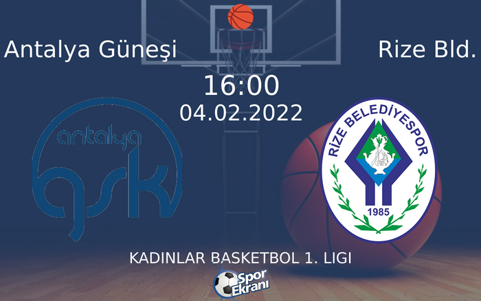 04 Şubat 2022 Antalya Güneşi vs Rize Bld. maçı Hangi Kanalda Saat Kaçta Yayınlanacak? 04 Şubat 2022 Antalya Güneşi vs Rize Bld. maçı Hangi Kanalda Saat Kaçta Yayınlanacak?