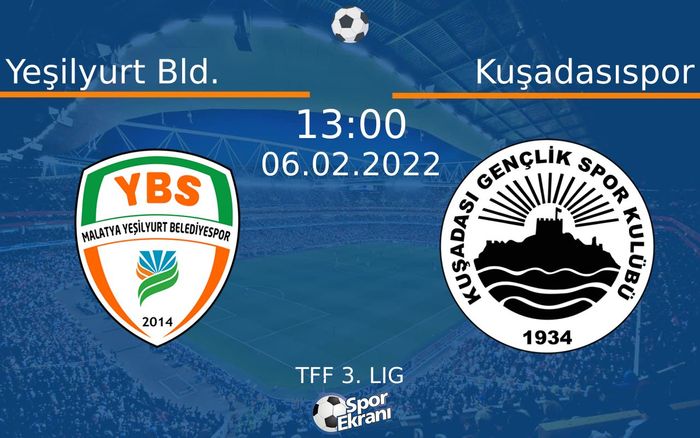06 Şubat 2022 Yeşilyurt Bld. vs Kuşadasıspor maçı Hangi Kanalda Saat Kaçta Yayınlanacak? 06 Şubat 2022 Yeşilyurt Bld. vs Kuşadasıspor maçı Hangi Kanalda Saat Kaçta Yayınlanacak?