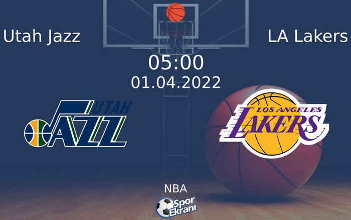 01 Nisan 2022 Utah Jazz vs LA Lakers maçı Hangi Kanalda Saat Kaçta Yayınlanacak? 01 Nisan 2022 Utah Jazz vs LA Lakers maçı Hangi Kanalda Saat Kaçta Yayınlanacak?