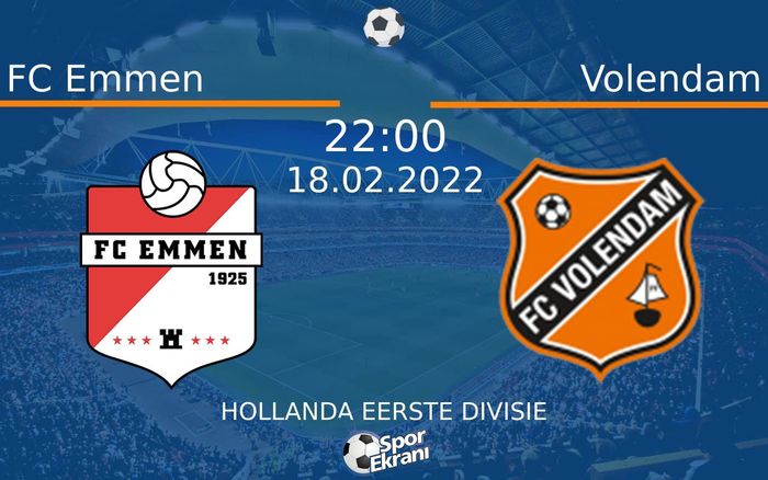 18 Şubat 2022 FC Emmen vs Volendam maçı Hangi Kanalda Saat Kaçta Yayınlanacak? 18 Şubat 2022 FC Emmen vs Volendam maçı Hangi Kanalda Saat Kaçta Yayınlanacak?