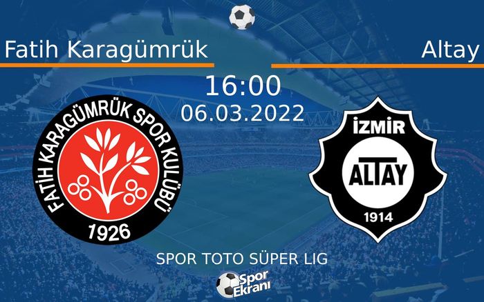 06 Mart 2022 Fatih Karagümrük vs Altay maçı Hangi Kanalda Saat Kaçta Yayınlanacak? 06 Mart 2022 Fatih Karagümrük vs Altay maçı Hangi Kanalda Saat Kaçta Yayınlanacak?