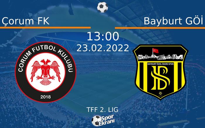23 Şubat 2022 Çorum FK vs Bayburt GÖİ maçı Hangi Kanalda Saat Kaçta Yayınlanacak? 23 Şubat 2022 Çorum FK vs Bayburt GÖİ maçı Hangi Kanalda Saat Kaçta Yayınlanacak?