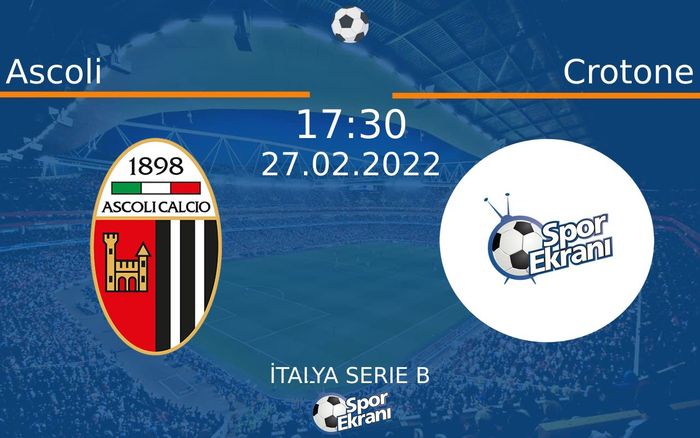 27 Şubat 2022 Ascoli vs Crotone maçı Hangi Kanalda Saat Kaçta Yayınlanacak? 27 Şubat 2022 Ascoli vs Crotone maçı Hangi Kanalda Saat Kaçta Yayınlanacak?