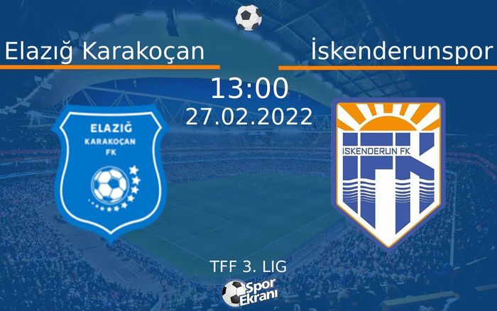 27 Şubat 2022 Elazığ Karakoçan vs İskenderunspor maçı Hangi Kanalda Saat Kaçta Yayınlanacak? 27 Şubat 2022 Elazığ Karakoçan vs İskenderunspor maçı Hangi Kanalda Saat Kaçta Yayınlanacak?
