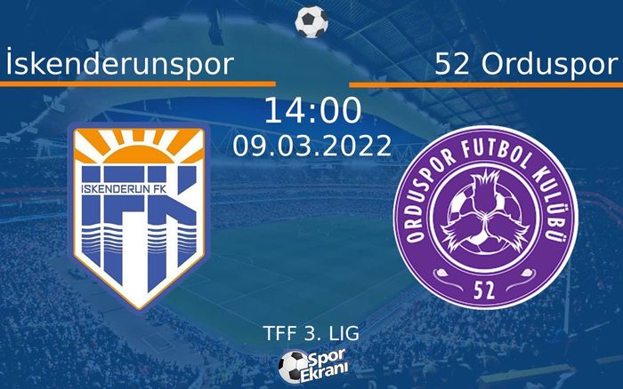 09 Mart 2022 İskenderunspor vs 52 Orduspor maçı Hangi Kanalda Saat Kaçta Yayınlanacak? 09 Mart 2022 İskenderunspor vs 52 Orduspor maçı Hangi Kanalda Saat Kaçta Yayınlanacak?