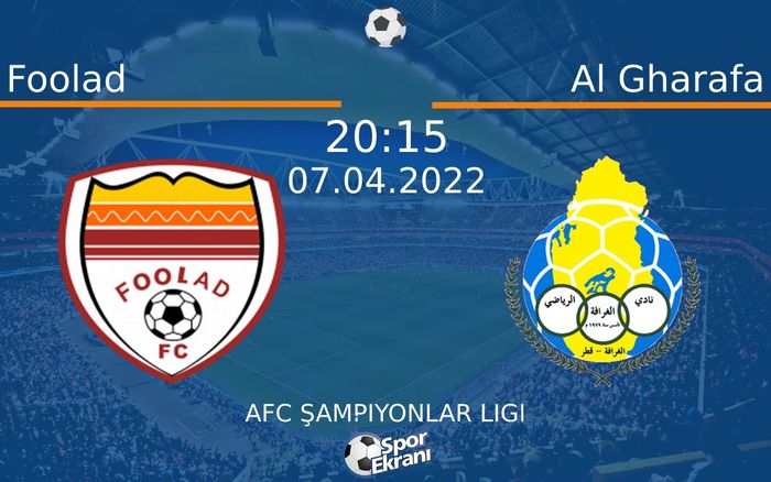 07 Nisan 2022 Foolad vs Al Gharafa maçı Hangi Kanalda Saat Kaçta Yayınlanacak? 07 Nisan 2022 Foolad vs Al Gharafa maçı Hangi Kanalda Saat Kaçta Yayınlanacak?
