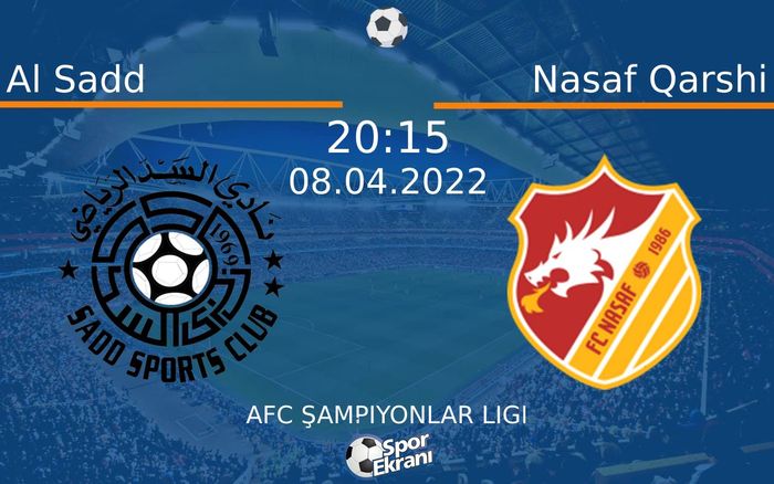 08 Nisan 2022 Al Sadd vs Nasaf Qarshi maçı Hangi Kanalda Saat Kaçta Yayınlanacak? 08 Nisan 2022 Al Sadd vs Nasaf Qarshi maçı Hangi Kanalda Saat Kaçta Yayınlanacak?