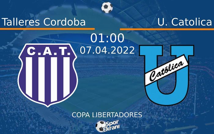 07 Nisan 2022 Talleres Cordoba vs U. Catolica maçı Hangi Kanalda Saat Kaçta Yayınlanacak? 07 Nisan 2022 Talleres Cordoba vs U. Catolica maçı Hangi Kanalda Saat Kaçta Yayınlanacak?