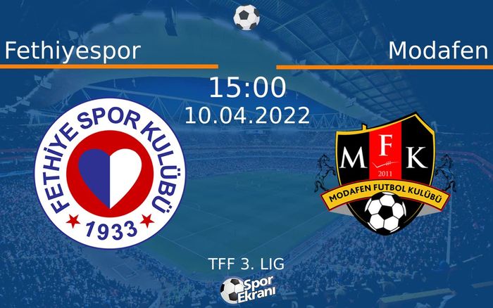 10 Nisan 2022 Fethiyespor vs Modafen maçı Hangi Kanalda Saat Kaçta Yayınlanacak? 10 Nisan 2022 Fethiyespor vs Modafen maçı Hangi Kanalda Saat Kaçta Yayınlanacak?