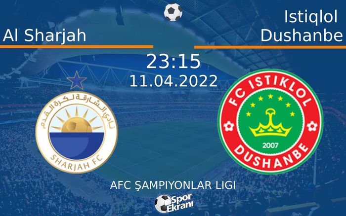 11 Nisan 2022 Al Sharjah vs Istiqlol Dushanbe maçı Hangi Kanalda Saat Kaçta Yayınlanacak? 11 Nisan 2022 Al Sharjah vs Istiqlol Dushanbe maçı Hangi Kanalda Saat Kaçta Yayınlanacak?