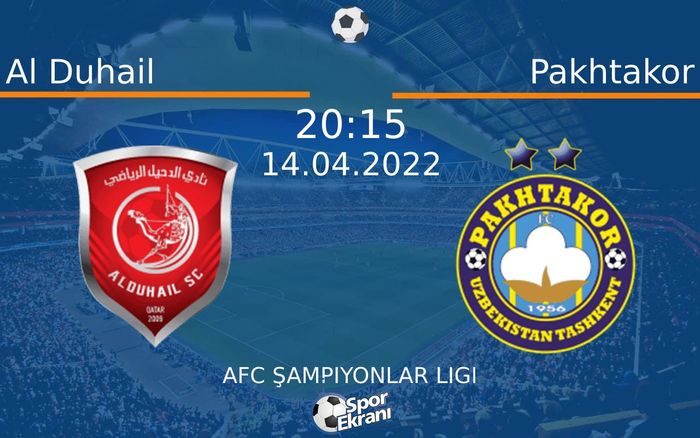 14 Nisan 2022 Al Duhail vs Pakhtakor maçı Hangi Kanalda Saat Kaçta Yayınlanacak? 14 Nisan 2022 Al Duhail vs Pakhtakor maçı Hangi Kanalda Saat Kaçta Yayınlanacak?