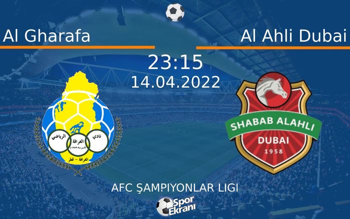 14 Nisan 2022 Al Gharafa vs Al Ahli Dubai maçı Hangi Kanalda Saat Kaçta Yayınlanacak? 14 Nisan 2022 Al Gharafa vs Al Ahli Dubai maçı Hangi Kanalda Saat Kaçta Yayınlanacak?